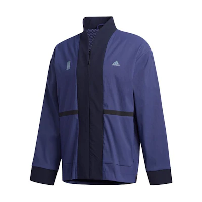 adidas Wuji Series Solid Logo Print Sports Jacket Blue FM9362