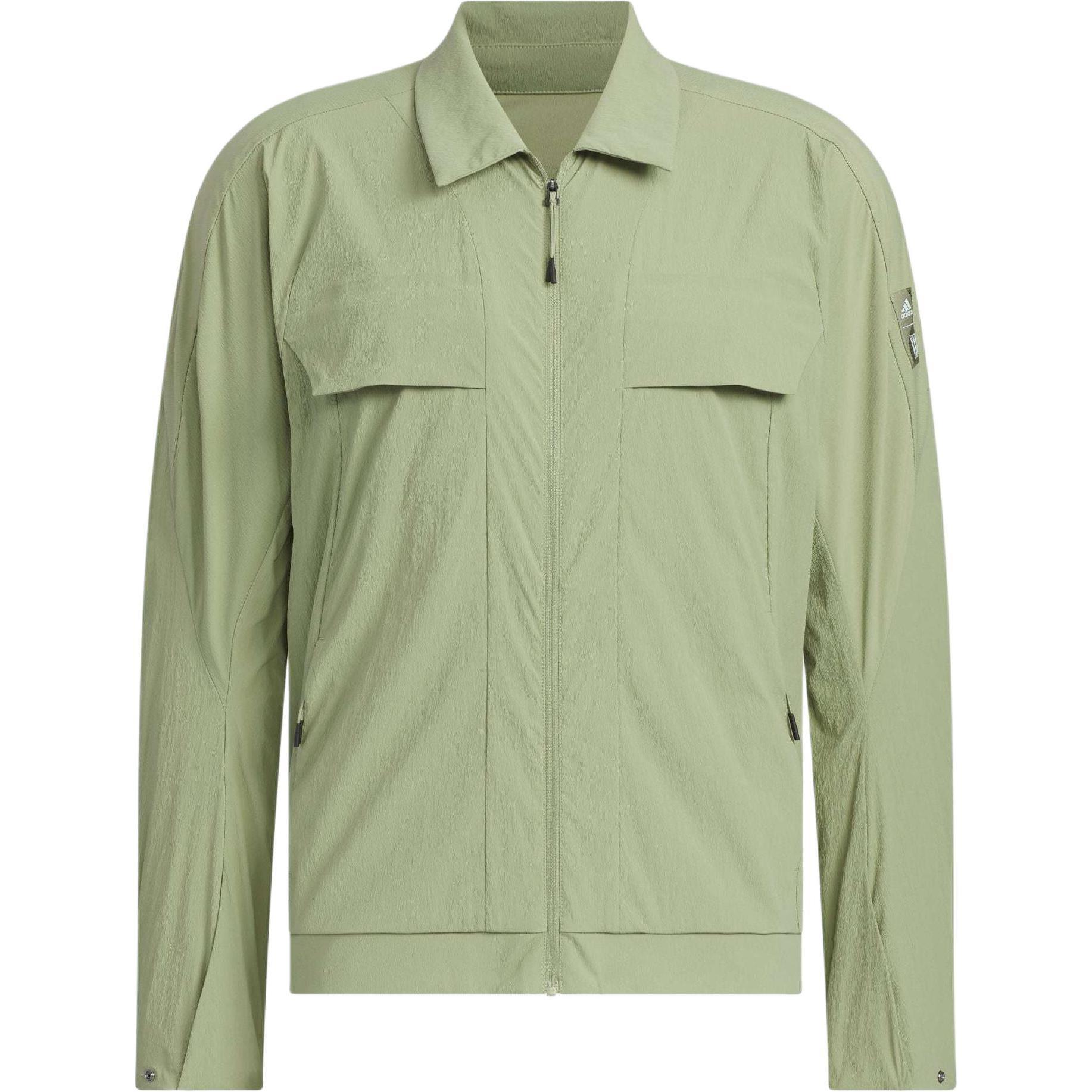 adidas Wuji Series Tent Green Full-Zip Polo Collar Jacket JI8693