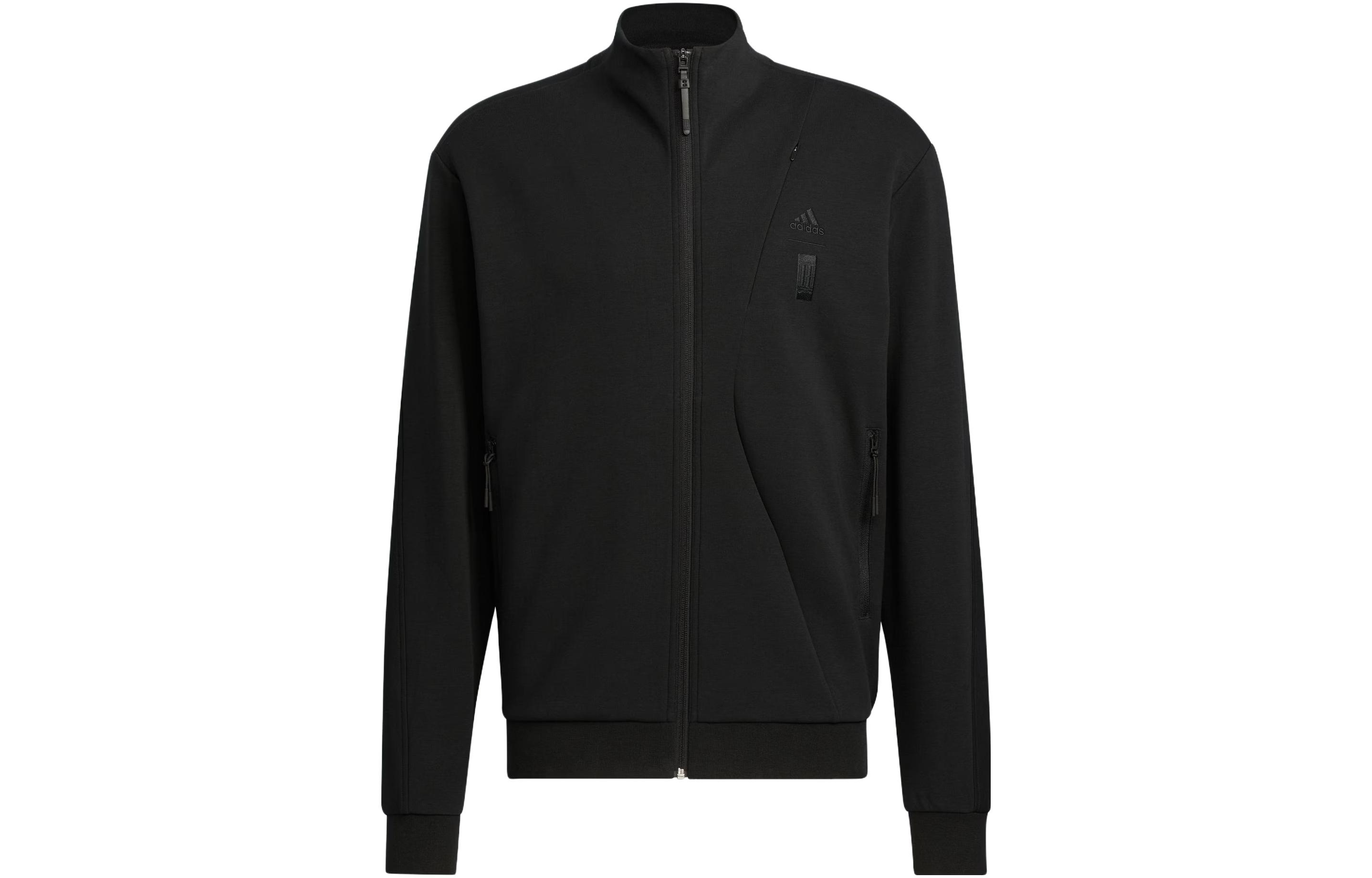 adidas Wuji Series Track Top Black Sports Casual Jacket with Logo IP4917