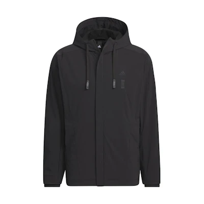adidas Wuji Series Warm Woven Hoodie Jacket Casual Black Logo Design IX4287