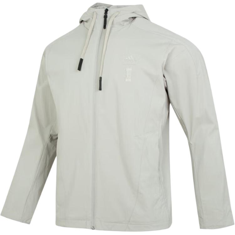 adidas Wuji Series Warm Woven Jacket Sesame Earth Color Logo Hoodie IX4289