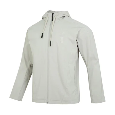 adidas Wuji Series Warm Woven Jacket Sesame Earth Color Logo Hoodie IX4289