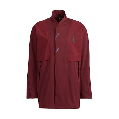 adidas Wuji Series WJ Xia Long Logo Mid-Length Sports Jacket Brick Red () HE5122
