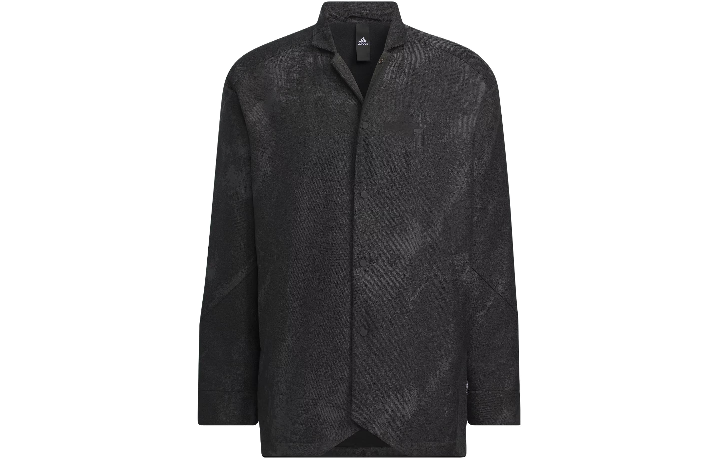 adidas Wuji Shacket Black Jacquard Casual Sports Jacket IP4907