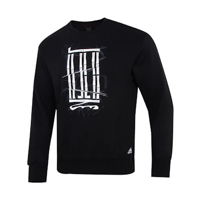 adidas Wuji Sports Casual Crewneck Sweatshirt - Black H39312