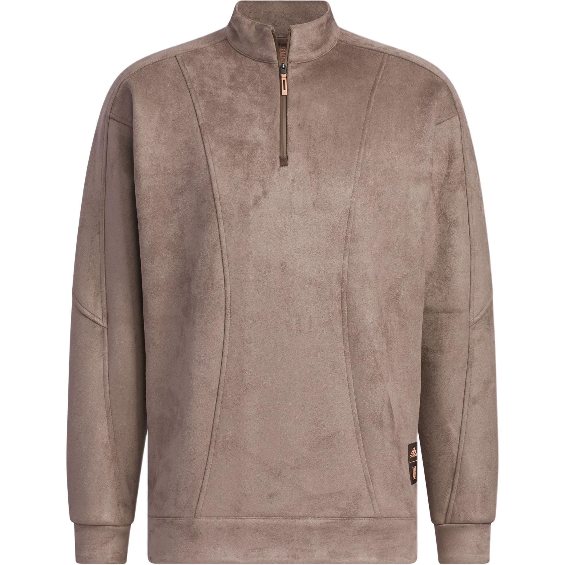 adidas WUJI Suede Sweatshirt Brown Pullover Casual Sportswear JI8725