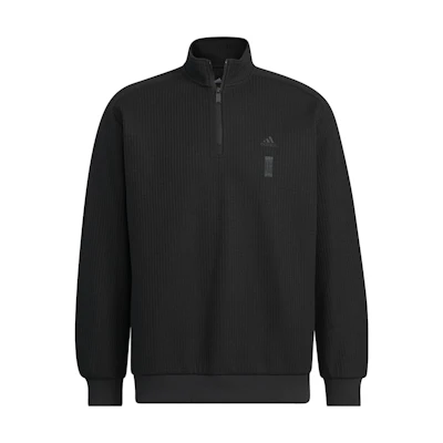 adidas Wuji Warm Half-Zip Knit Pullover Sweatshirt Jacket Black Mens IX4296