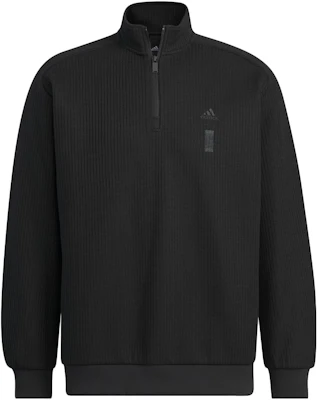 adidas 無極黑色保暖半拉鍊針織運動衫外套 男款 IX4296 Order adidas 無極黑色保暖半拉鍊針織運動衫外套 男款 IX4296