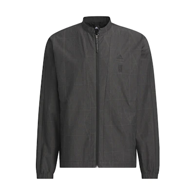 adidas Wuji Woven Jacket Black with Solid Logo and Stand Collar IA8137