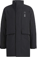 adidas Wujie Series Logo Puffer Jacket with Hidden Zipper - Black. HN2095 adidas Wujie Series Logo Puffer Jacket with Hidden Zipper - Black. HN2095