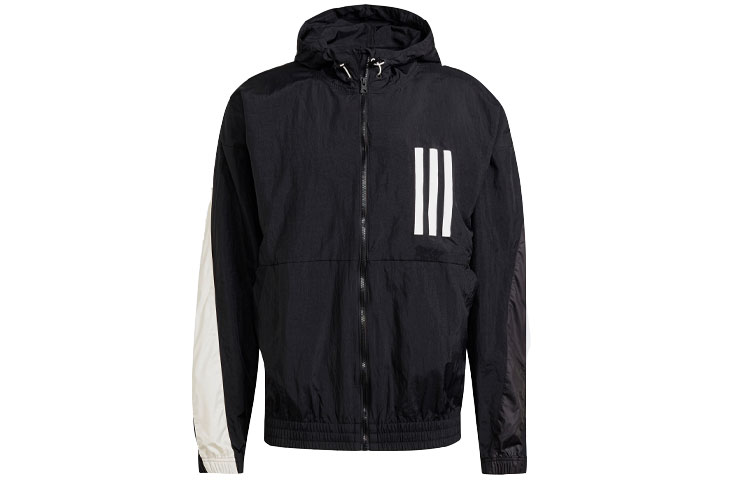 adidas X-CITY M Wnd Colorblock Windproof Hooded Logo Jacket Black () GT9769