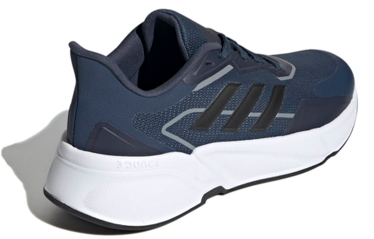 Shop adidas X9000l1 耐磨防滑 復古休閒跑步鞋 藍白