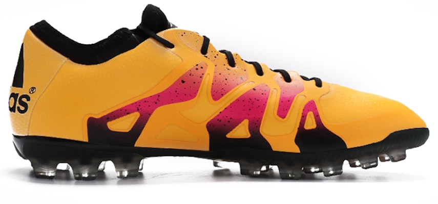 adidas X 15.1 AG 耐磨防滑 低幫足球鞋 黃黑紫 Order adidas X 15.1 AG 耐磨防滑 低幫足球鞋 黃黑紫