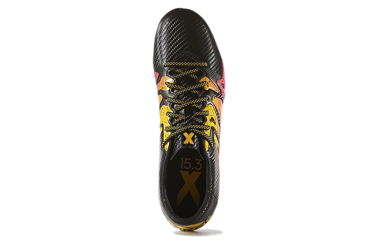 Shop adidas X 15.3 FG/AG 耐磨防滑 低幫足球鞋 黑紅