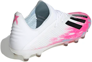 Shop adidas X 19.1 AG 人造草地 防滑耐磨 足球鞋 男款 白粉