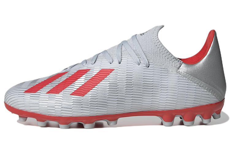 adidas X 19.3 AG Cozy Wear-Resistant Soccer Cleats/Football Boots Silver Gray F35336