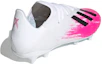 Shop adidas X 19.3 Fg 防滑耐磨足球鞋 粉黑白拼色