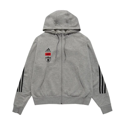 adidas 424 SS23 Hoodie Gray - Triple Stripes Logo, Pocket, Drawstring, Unisex GT3803-COLLABORATION