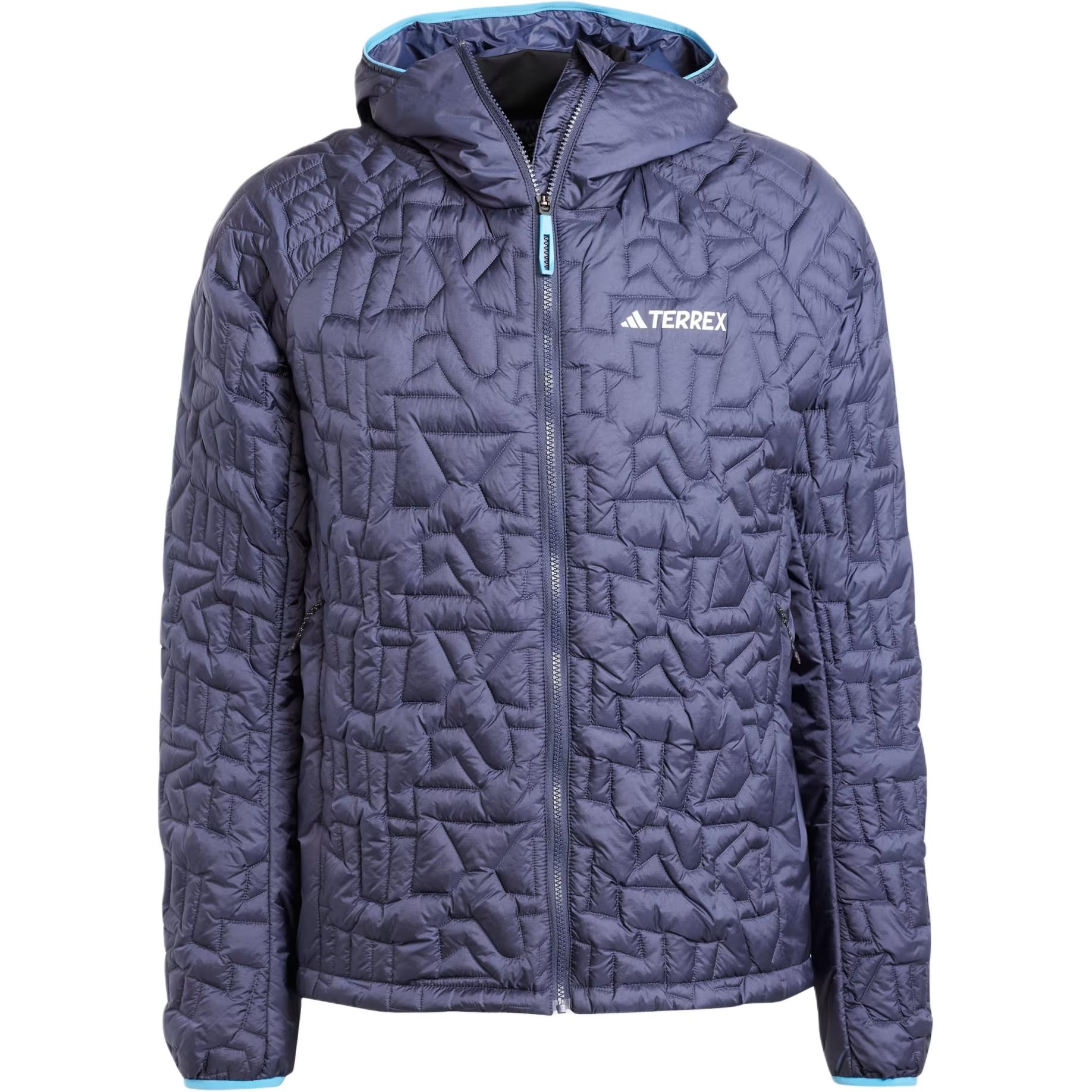 adidas adidas TERREX Navy Blue Logo Hooded Long Sleeve Zip Jacket IT3246