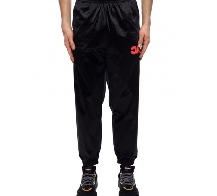 Shop adidas x Alexander Wang Seluar Jogger Cetak Huruf Uniseks Hitam FL6905
