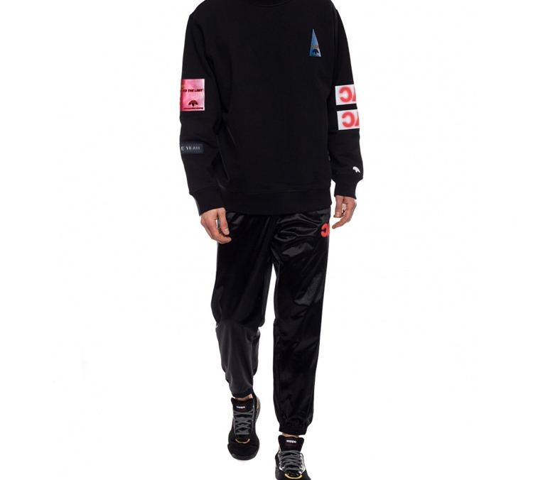 Details for adidas x Alexander Wang Seluar Jogger Cetak Huruf Uniseks Hitam FL6905