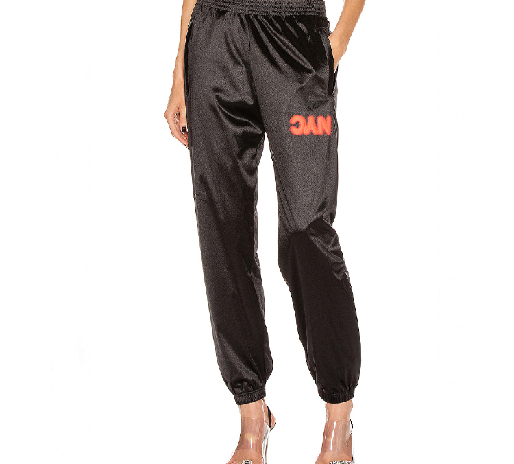 Sizing adidas x Alexander Wang Seluar Jogger Cetak Huruf Uniseks Hitam FL6905