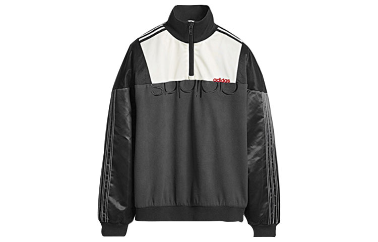 Adidas Alexander Wang Logo Colorblock Half-Zip Track Jacket Black DT9502
