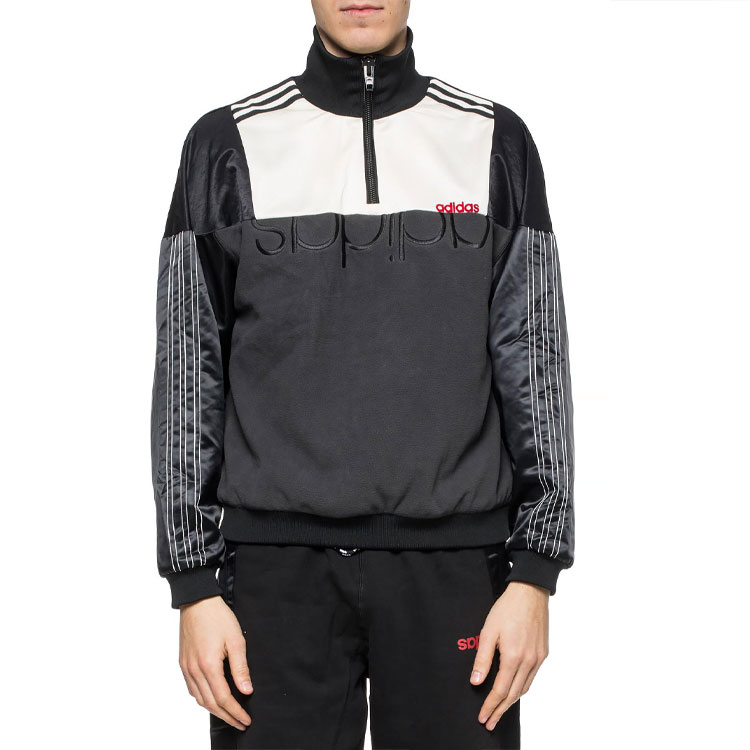 Adidas Alexander Wang Logo Colorblock Half-Zip Track Jacket Black DT9502 圖 4