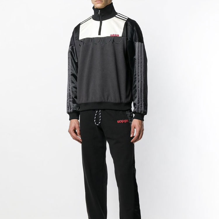 Adidas Alexander Wang Logo Colorblock Half-Zip Track Jacket Black DT9502 圖 6