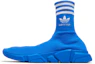 Shop adidas Originals x Balenciaga 巴黎世家 Speed 1.0 Speed 套穿 耐磨 高幫 運動休閒鞋 藍色