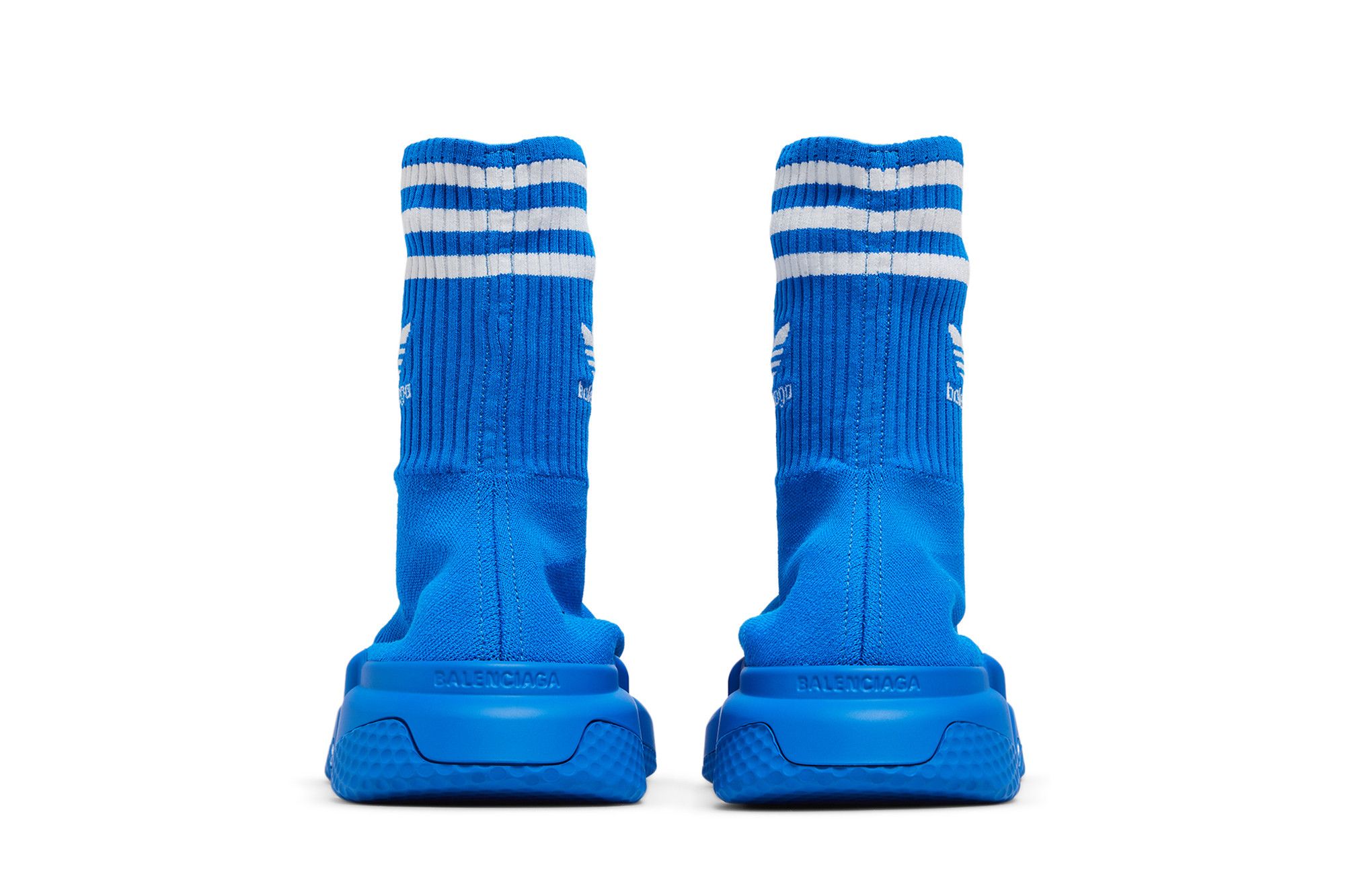 Sizing adidas Originals x Balenciaga 巴黎世家 Speed 1.0 Speed 套穿 耐磨 高幫 運動休閒鞋 藍色