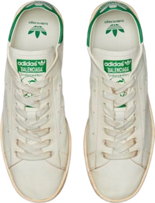 adidas x Balenciaga Stan Smith 'Worn-Out - Putih Hijau Pudar' 721835-WBDV4-9703 Shop adidas x Balenciaga Stan Smith 'Worn-Out - Putih Hijau Pudar' 721835-WBDV4-9703
