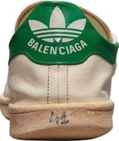 adidas originals x Balenciaga巴黎世家 皮革 繫帶 低筒 時尚板鞋 白綠 Purchase adidas originals x Balenciaga巴黎世家 皮革 繫帶 低筒 時尚板鞋 白綠