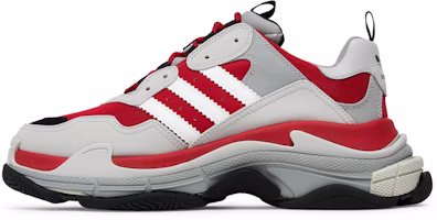 adidas x Balenciaga巴黎世家 Triple S PU 系帶 低筒 運動休閒鞋 淺灰色 Lookbook adidas x Balenciaga巴黎世家 Triple S PU 系帶 低筒 運動休閒鞋 淺灰色