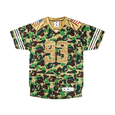 adidas Bape Camo Green SB Jersey Short Sleeve Tee DW9285