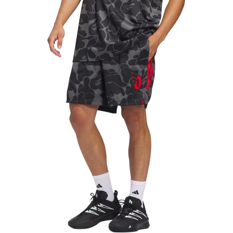 Shop アディダス x BAPE Dame 9 FW24 通気性バスケパンツ - カーボングレー JF1153