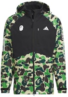 adidas x BAPE FW23 Black Camo Windbreaker Jacket Black IQ3679 adidas x BAPE FW23 Black Camo Windbreaker Jacket Black IQ3679