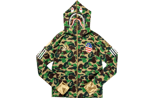 Order 아디다스 x 베이프 SB 샤크 후디 카모 집 자켓 밀리터리 그린 카모 bape-adidas-1