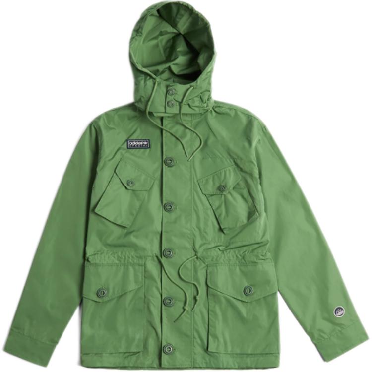 adidas END SS24 Green Logo Button Hoodie Jacket Unisex IX7702