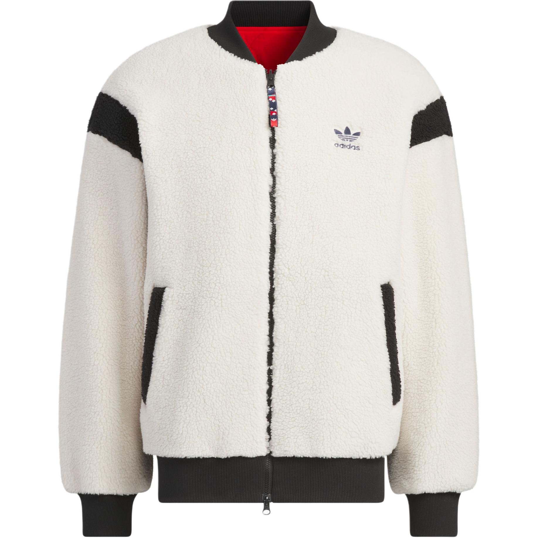 adidas FEIFEI RUAN Reversible Sherpa Bomber Jacket White Unisex IX4214