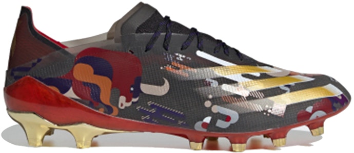 愛迪達 X Ghosted.1 Ag 大底 拼色碎釘足球鞋 黑金紅 Order 愛迪達 X Ghosted.1 Ag 大底 拼色碎釘足球鞋 黑金紅