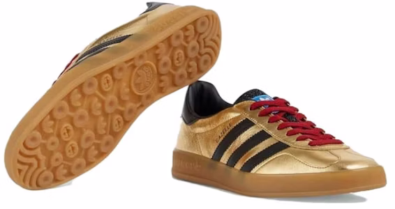 adidas originals x GUCCI Gazelle 聯名經典休閒板鞋 金色 Purchase adidas originals x GUCCI Gazelle 聯名經典休閒板鞋 金色