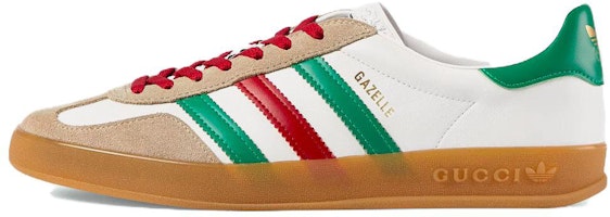 Adidas x Gucci Gazelle 'White Green Red' 726488-AAA43-9547 Adidas x Gucci Gazelle 'White Green Red' 726488-AAA43-9547