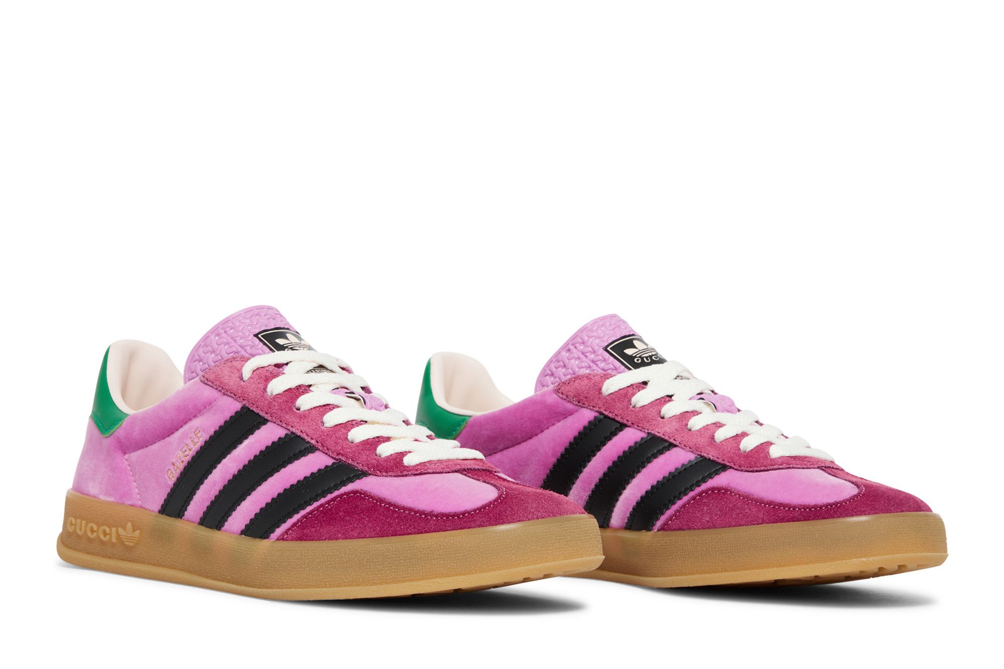 Cheap adidas Originals x Gucci Gazelle 聯名經典休閒板鞋 粉色天鵝絨