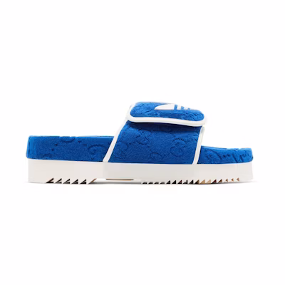 adidas Gucci GG Platform Sandal 'Blue Cotton Sponge'