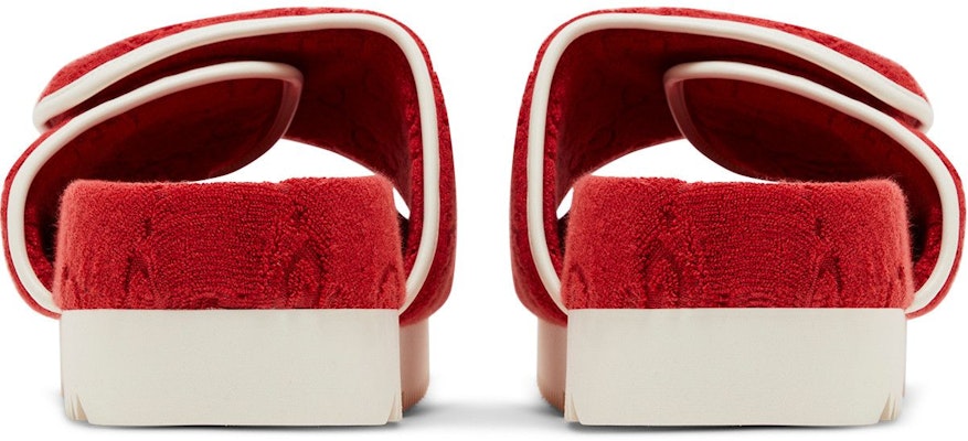 adidas x Gucci GG Platform Sandal 'Red Cotton Sponge' 702412-UU010-6560 Details for adidas x Gucci GG Platform Sandal 'Red Cotton Sponge' 702412-UU010-6560