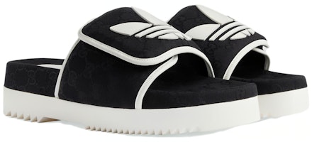 adidas x Gucci GG柄スライドサンダル (ブラック) 702412-FAAW2-1045 Lookbook adidas x Gucci GG柄スライドサンダル (ブラック) 702412-FAAW2-1045