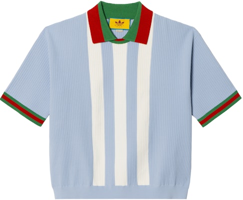 adidas x Gucci SS24 Striped Knit Polo Sweater Blue 700482-XKCDS-4748 Buy adidas x Gucci SS24 Striped Knit Polo Sweater Blue 700482-XKCDS-4748