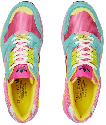 adidas originals x GUCCI古馳 ZX 8000 時尚系帶 低幫 運動休閒鞋 男款 藍粉 Lookbook adidas originals x GUCCI古馳 ZX 8000 時尚系帶 低幫 運動休閒鞋 男款 藍粉