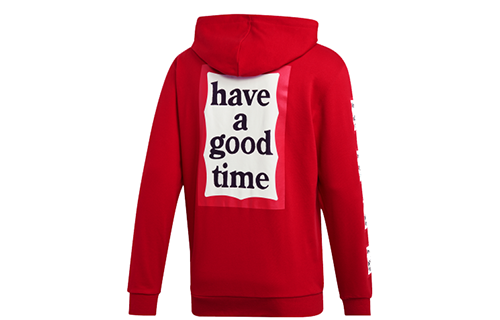 adidas Have A Good Time Energy Red Zip Hoodie College Style EK0218